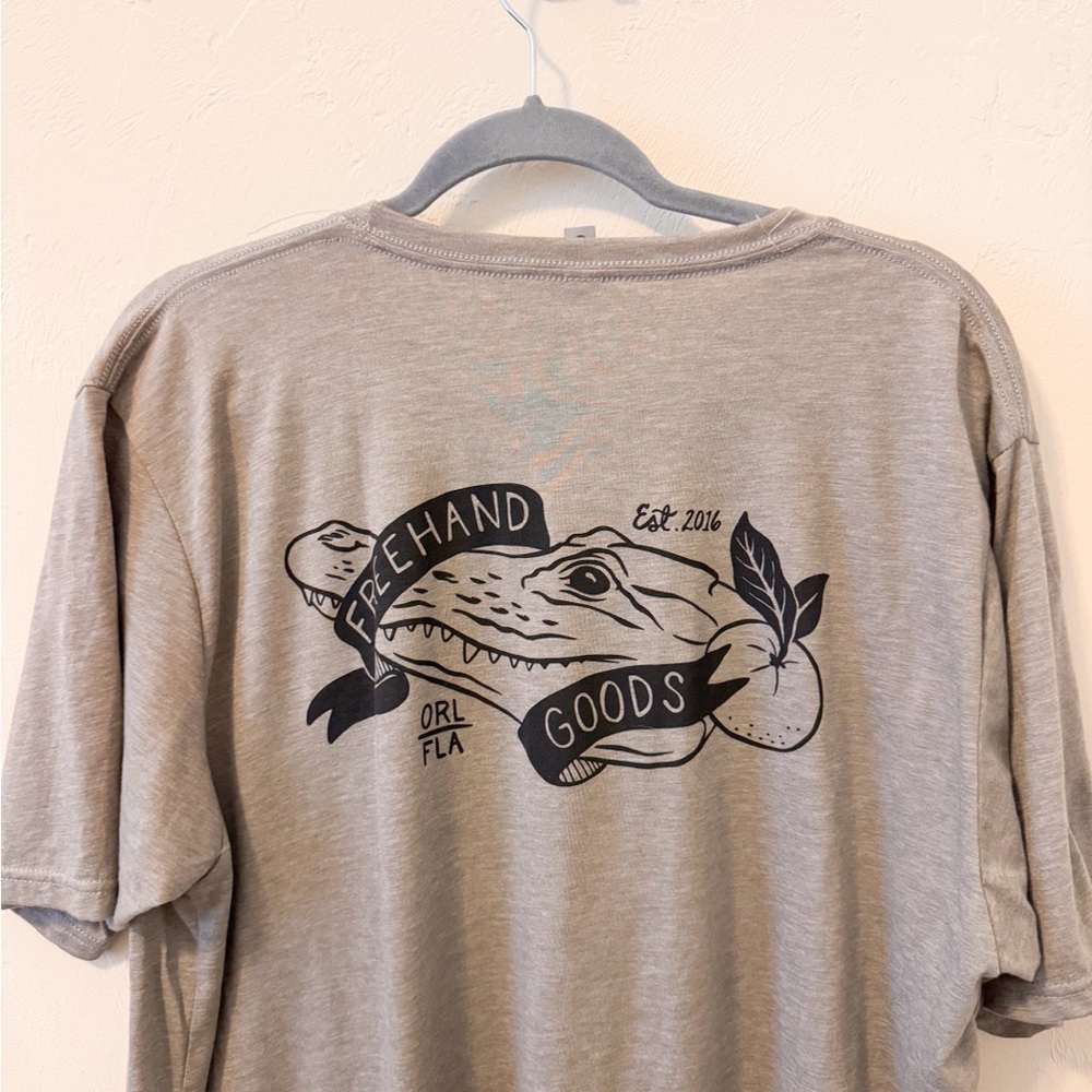 Next Level Freehand Goods Green Graphic Men's T-Shirt - Picture 4 of 4